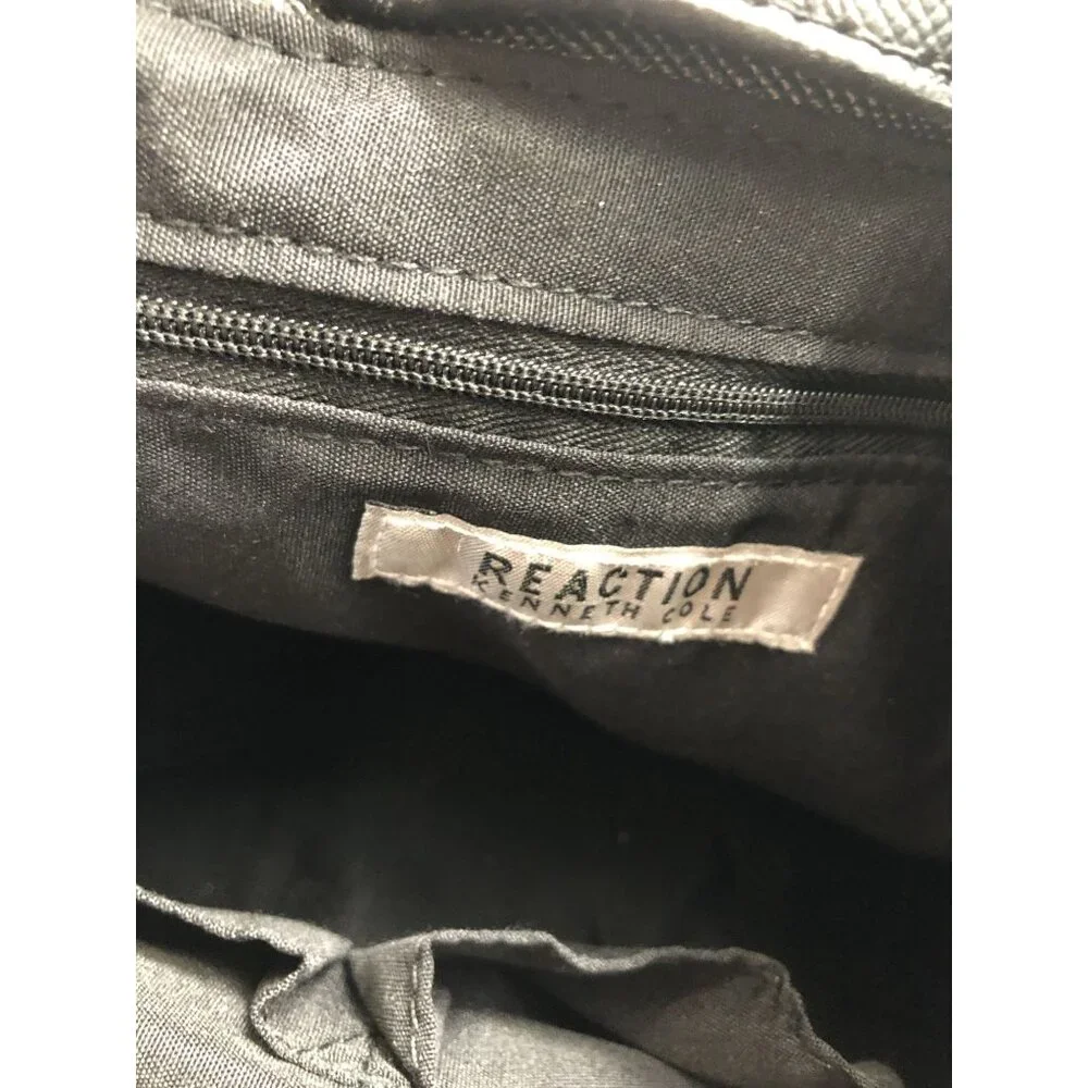 Kenneth Cole Reaction KN1659 Arbol Dome Satchel Handbag Black Zip & Snap Closure